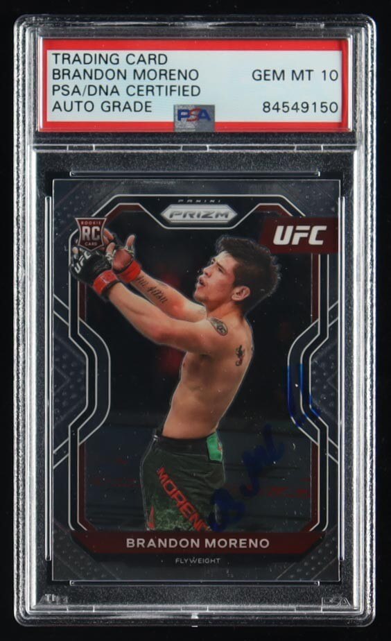 2021 Panini Prizm Ufc 38 Brandon Moreno Premium Box Set Prizm PSA 9