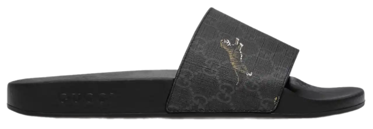 Gucci Supreme Tiger Slide - Black