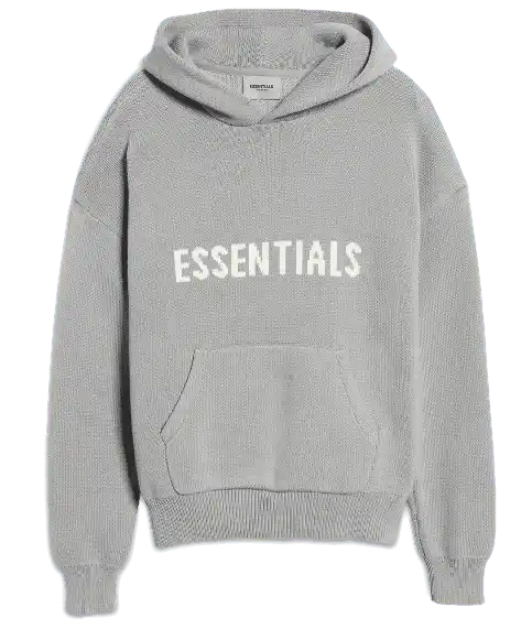 Fear of God Essentials Knit Pullover Hoodie - Cement/Pebble