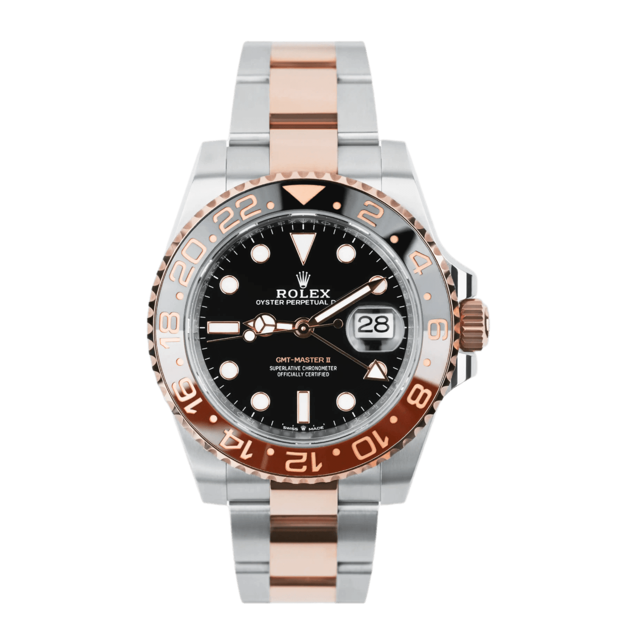 Rolex GMT Master II Black Dial - 40mm, Steel and Rose Gold (2023)
