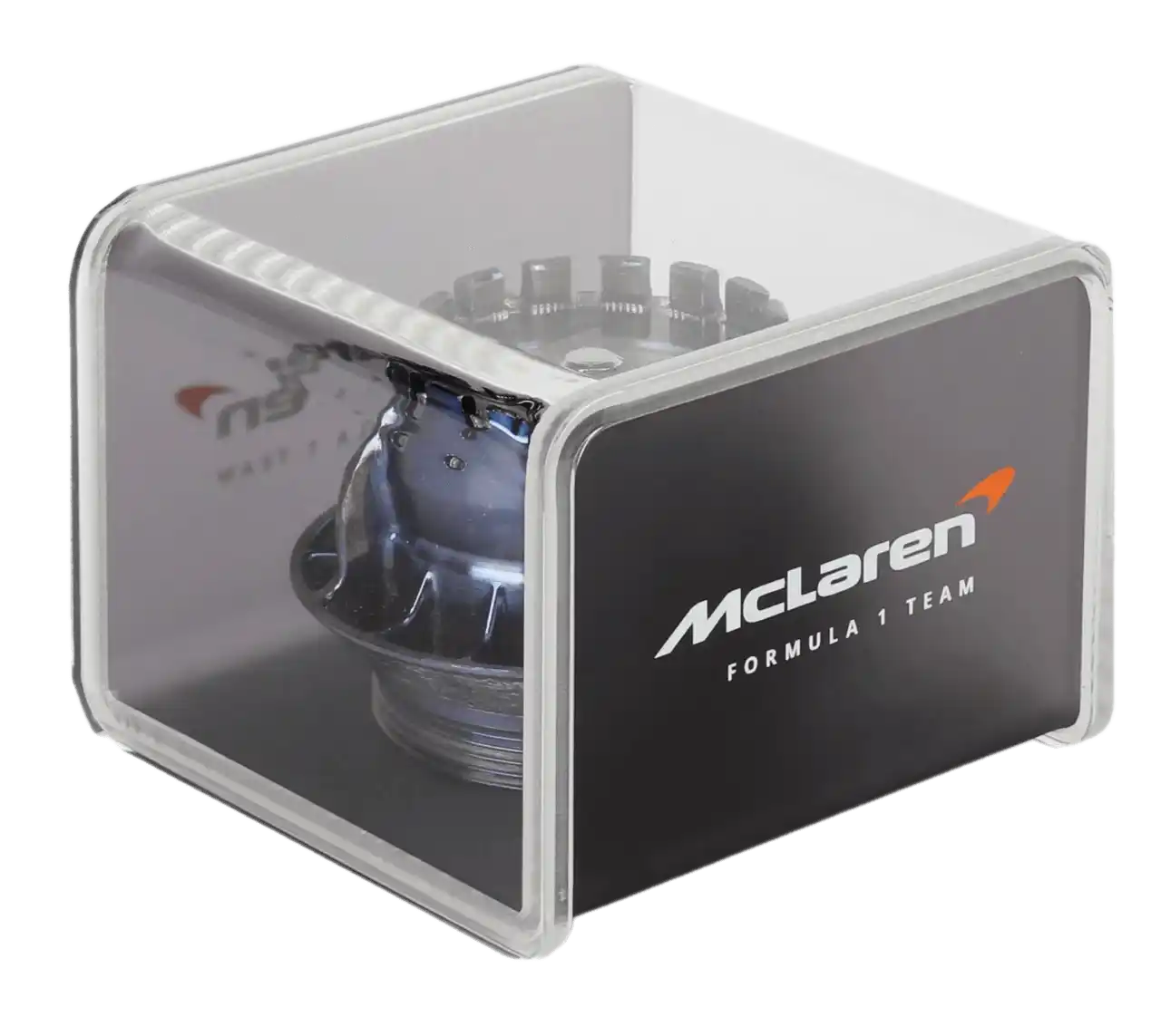 McLaren F1 Team 2024 Used Blue Wheel Nut in Display Case