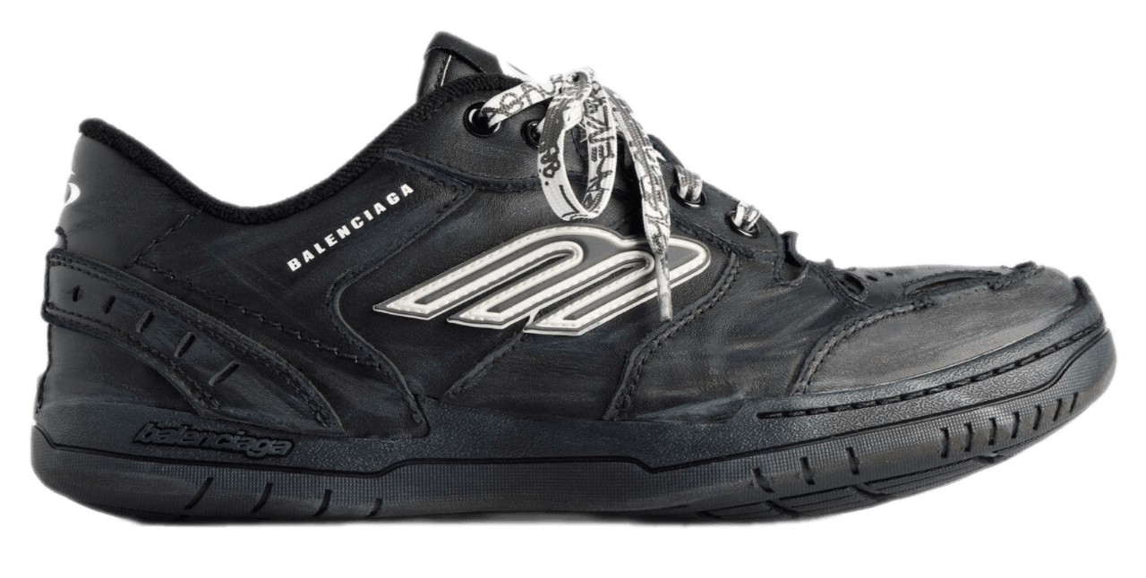 Balenciaga Hamptons Worn-out Sneaker - Black