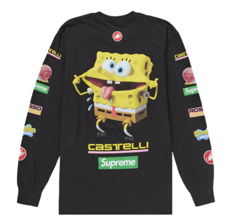 Supreme SpongeBob/Castelli Racing L/S Tee - Black