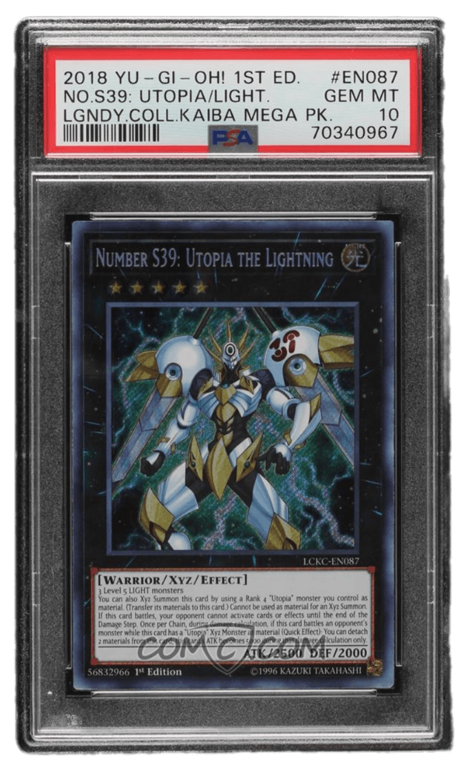 2018 Yu-Gi-Oh! - Legendary Collection Kaiba - 1st Edition #LCKC-EN087 - Secret Rare - Number S39: Utopia the Lightning PSA 10 GEM MT
