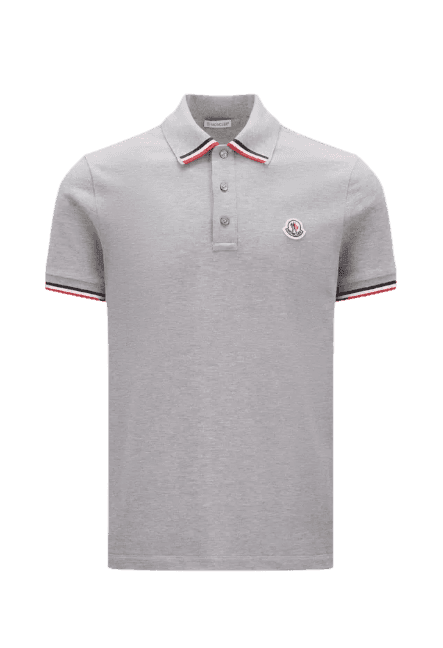 Moncler Logo Polo Shirt - Grey