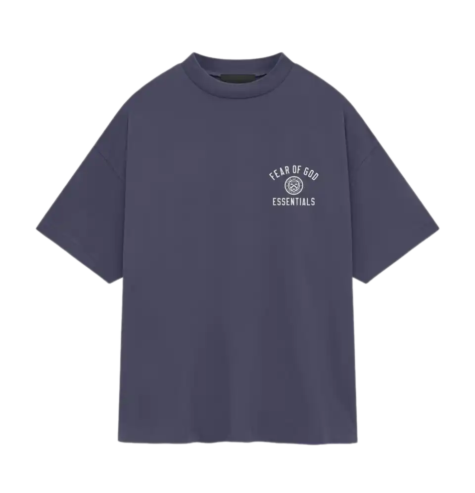 ESSENTIALS Jersey Crewneck Tee - Marine