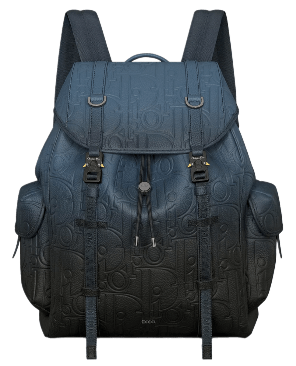 Dior Hit the Road Backpack with Flap - Blue-Black Gradient Dior Gravity Leather and Blue-Black Gradient Grained Calfskin