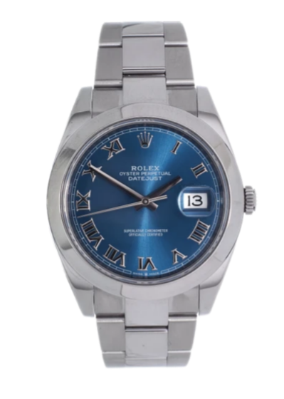 Rolex Datejust Blue Roman Numeral Dial - 41mm, Steel (2021)
