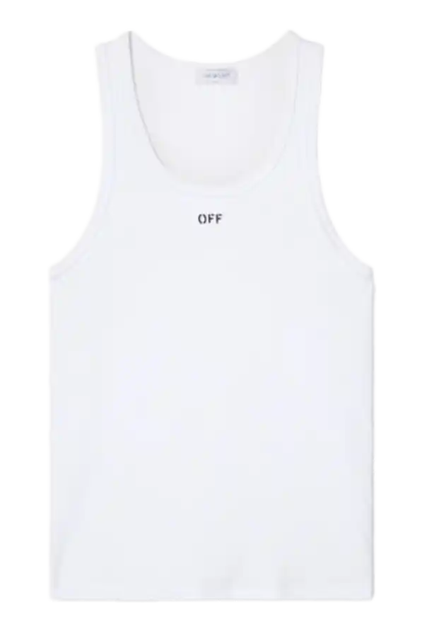 Off-White Off Stamp Rib Tanktop - White