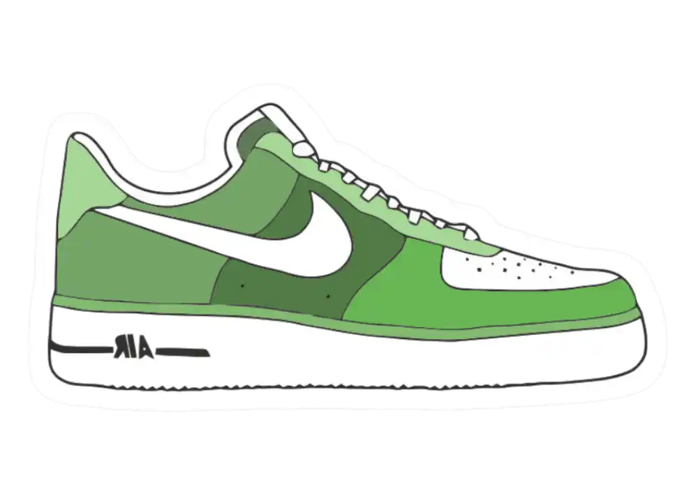 Nike Green Air Force 1 Sticker