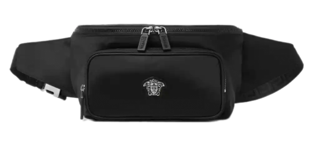 Versace La Medusa Nylon Belt Bag - Black