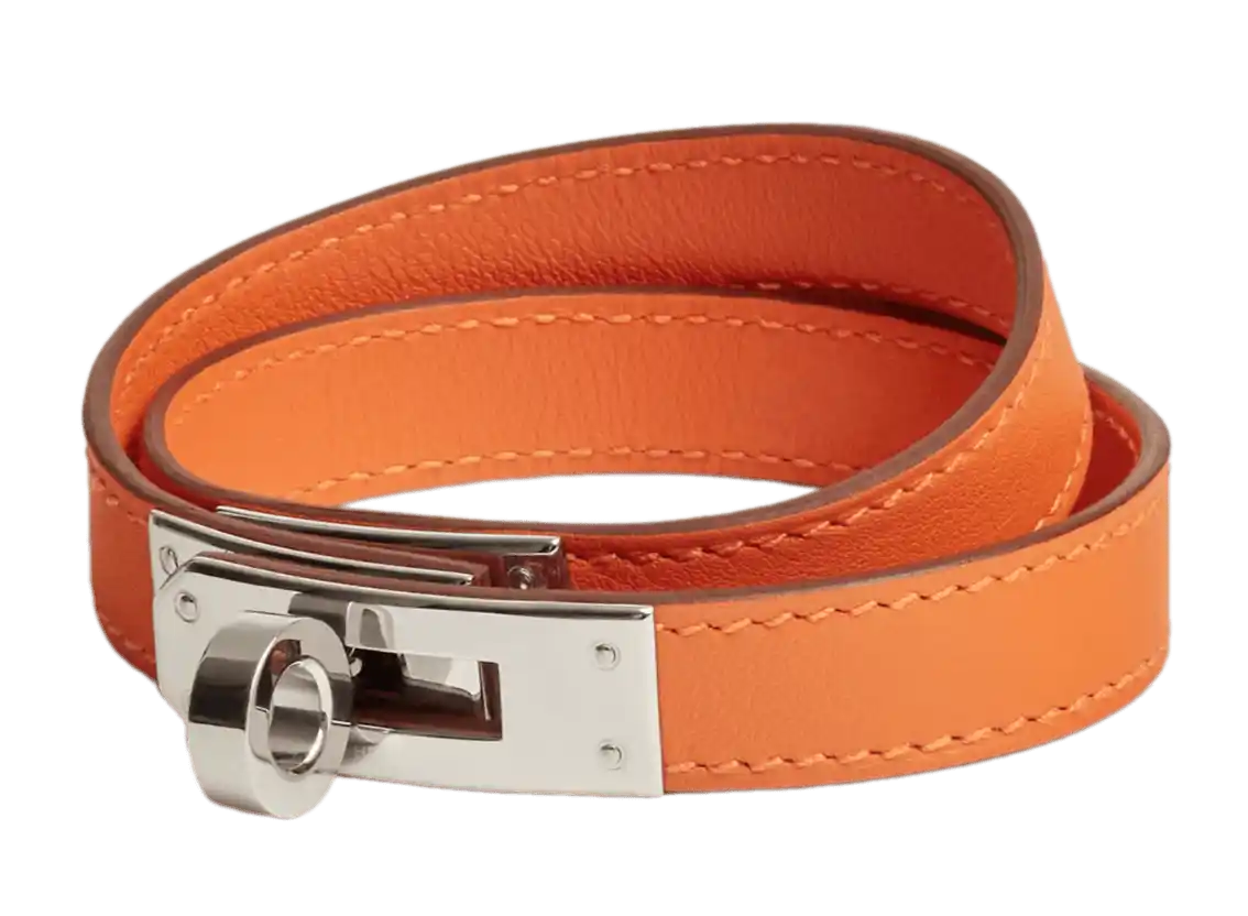 Hermès Kelly Double Tour Bracelet - Orange