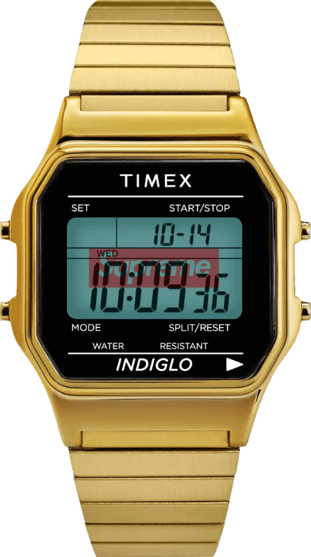 Supreme Timex Digital Watch - Gold