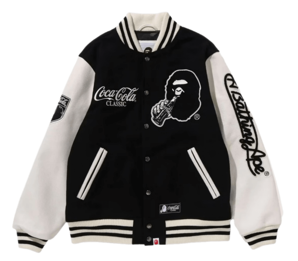 BAPE x Coca-Cola Varsity Jacket - Black