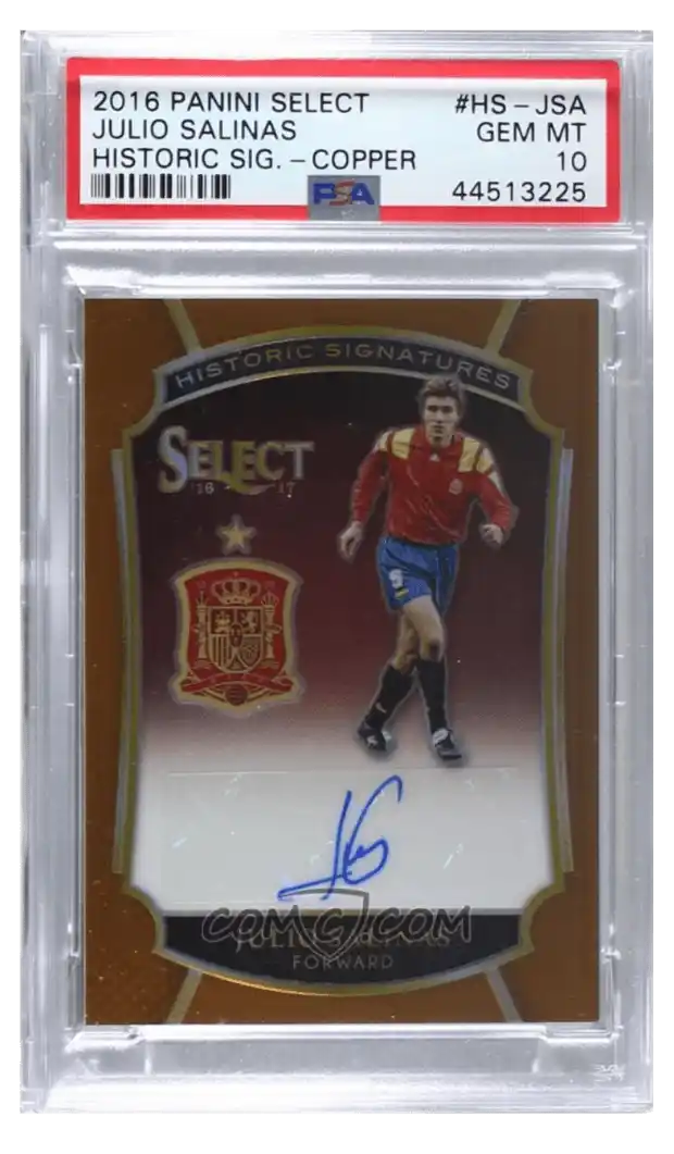 2016-17 Panini Select - Historic Signatures - Copper Prizm #HS-JSA - Julio Salinas /49 PSA 10