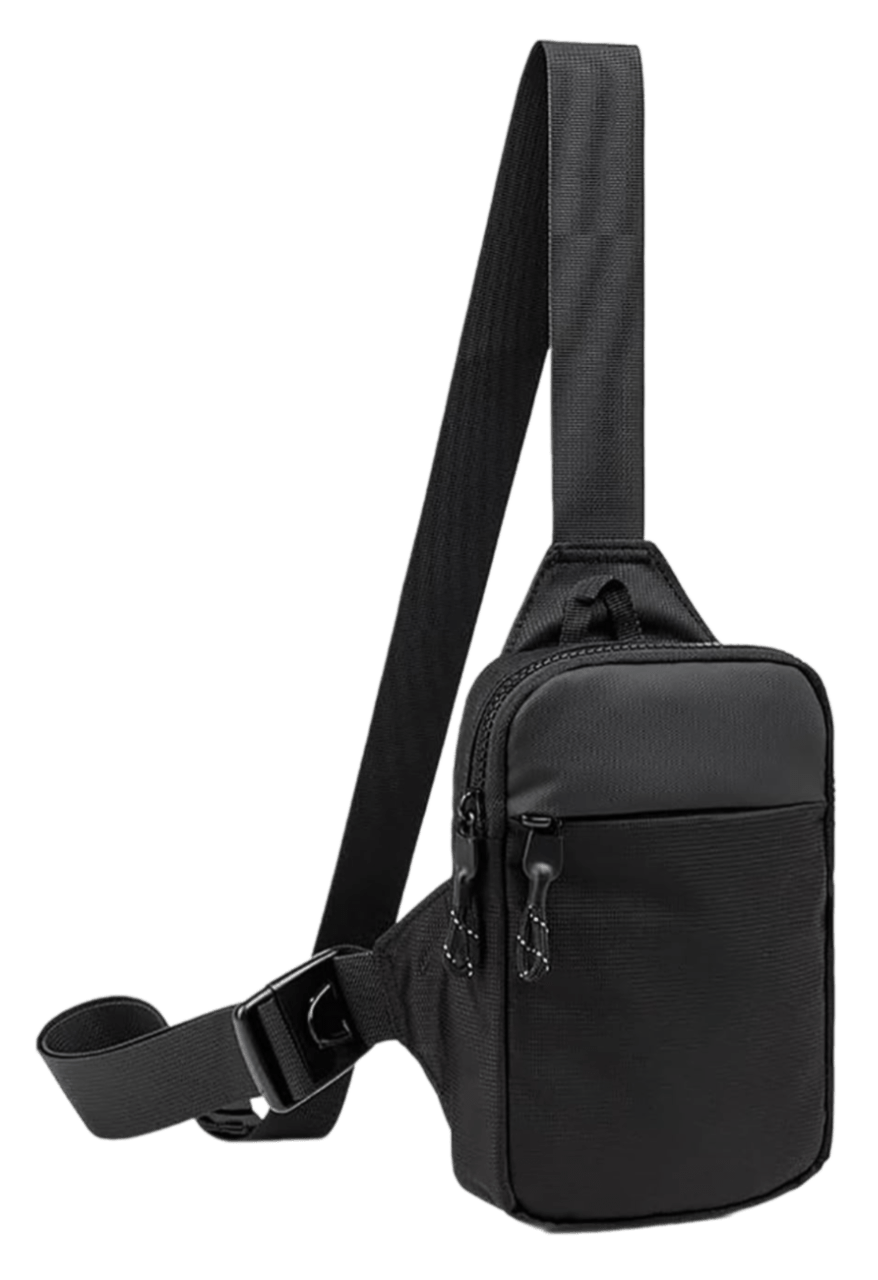 Small Sling Bag Cross Body Chest Bag - Black