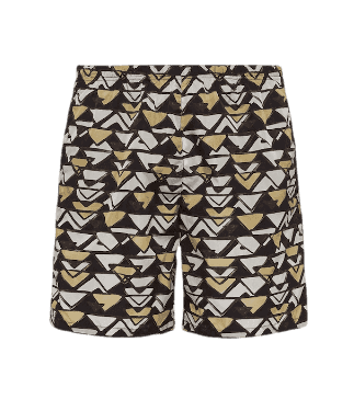 Prada Re-Nylon Swim Trunks - Black/Vanilla