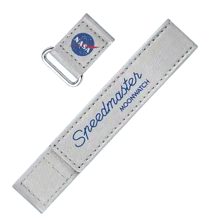 Omega Two-Piece Strap - Grey Speedmaster Moonwatch Velcro Strap