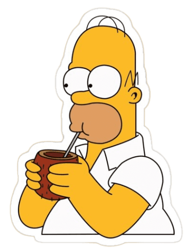The Simpsons Homer Slurp Sticker