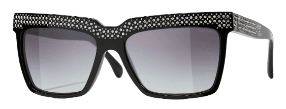Chanel Square Sunglasses - Black