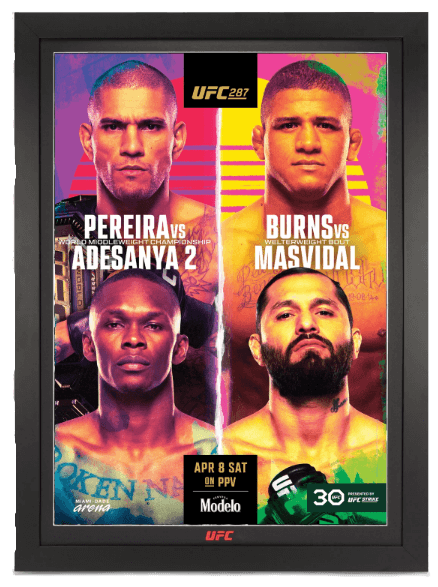 UFC 287: Pereira Vs Adesanya 2 Autographed Event Poster