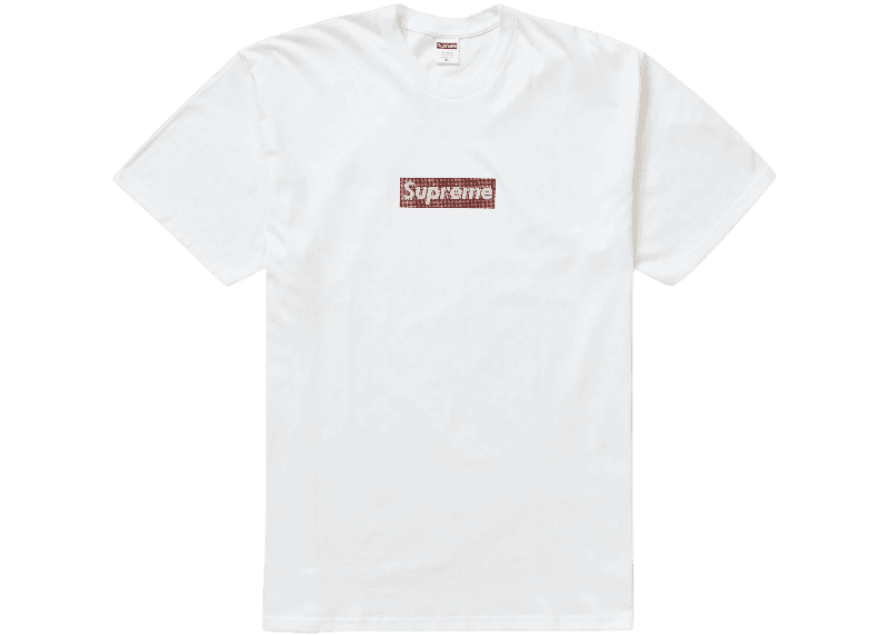 Supreme Swarovski Box Logo Tee - White