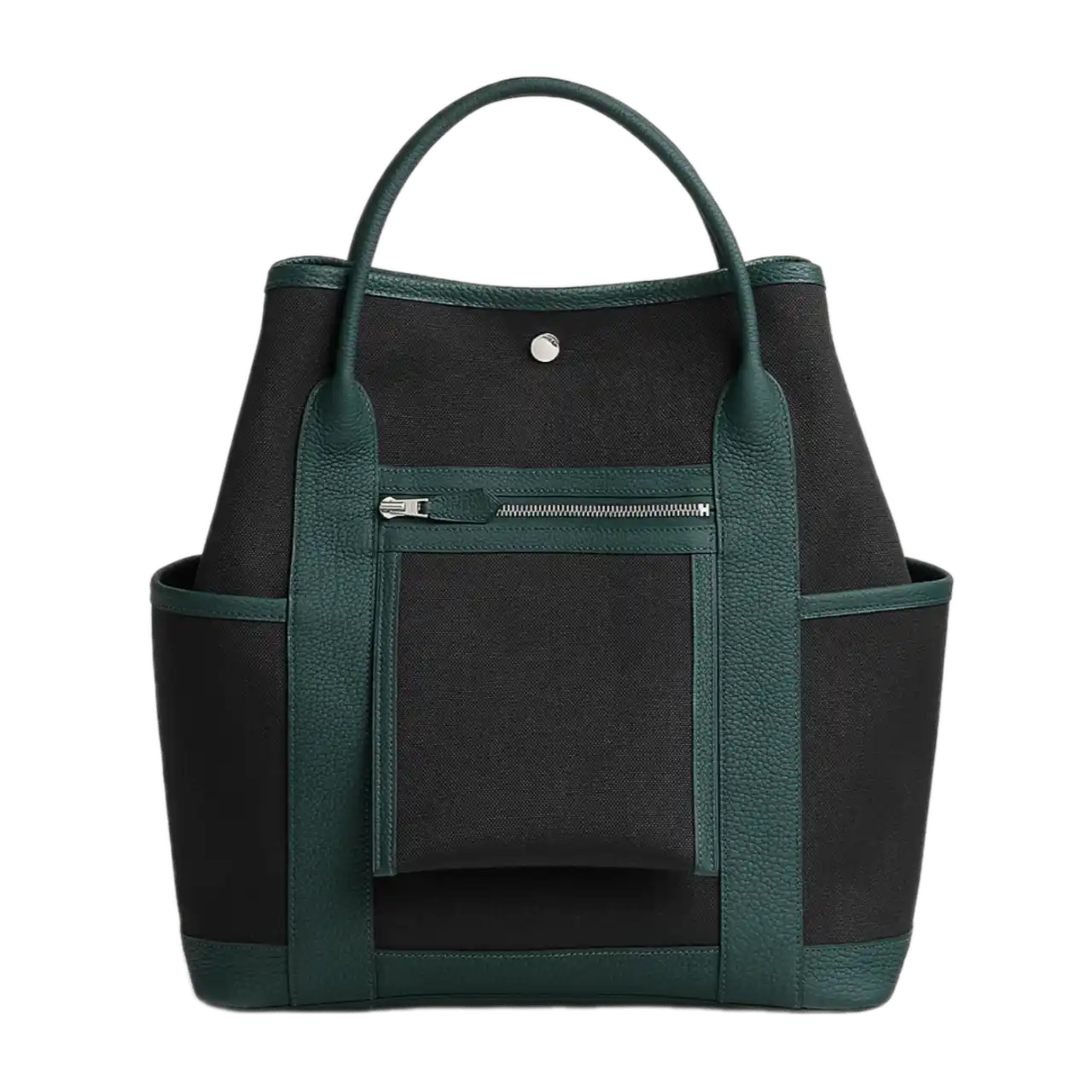Hermès Garden Party Pockets Vertical Bag - Noir/Vert Cyprès