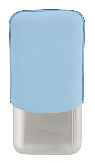 Dupont Turquoise Grained And Matt Triple Cigar Case