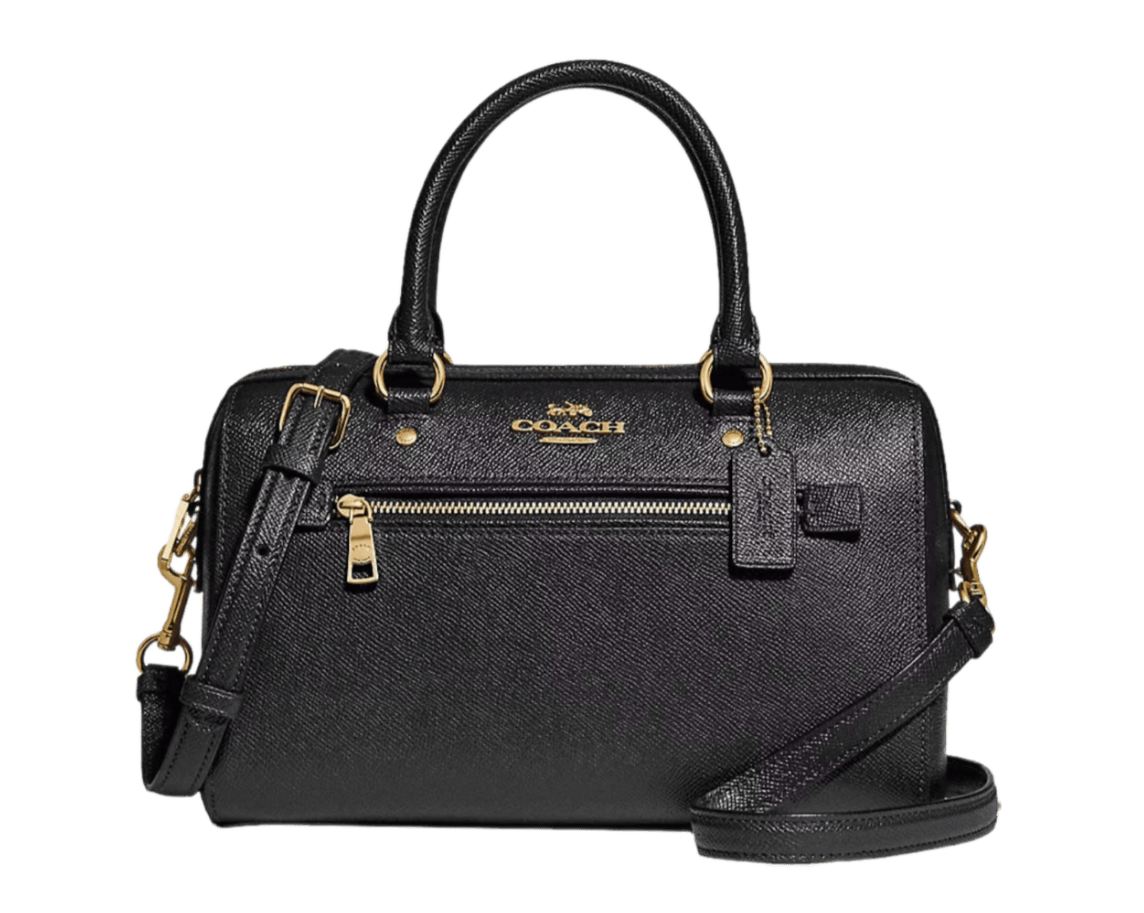 Coach Rowan Satchel Bag - Medium Black