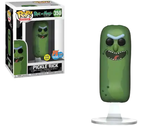 Funko Pop! Animation Rick & Morty Pickle Rick No Limbs (Glow) SDCC PX Previews Exclusive Figure 350