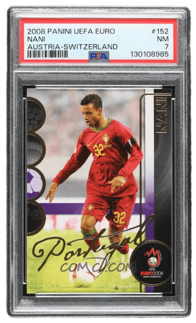 2008 Panini UEFA Euro 2008 - Golden Card #152 - Nani PSA 7