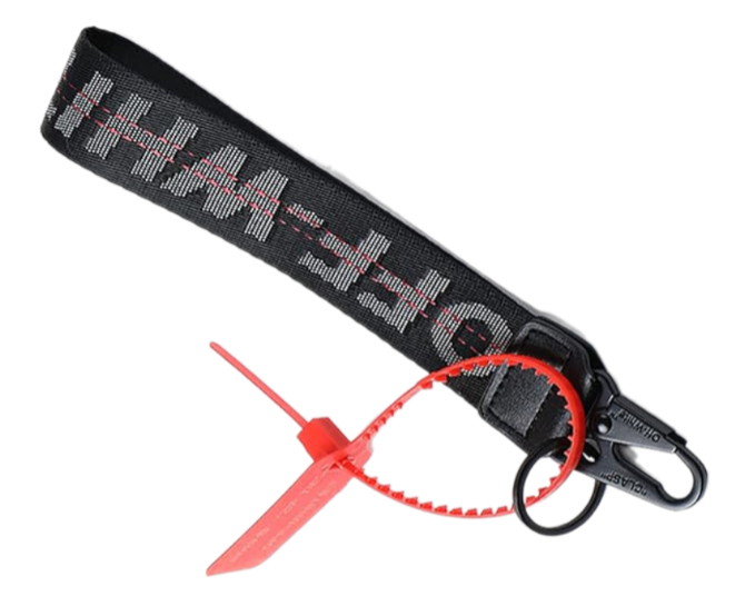 "Off-White" Themed Keychain