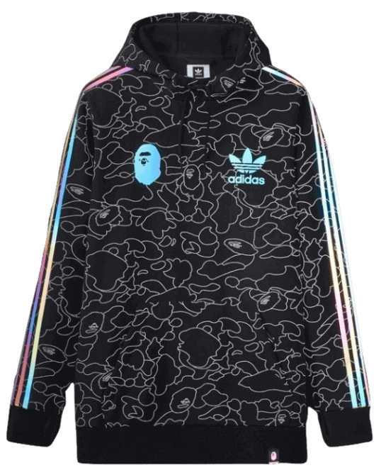 BAPE x Adidas Tech Hoodie - Black