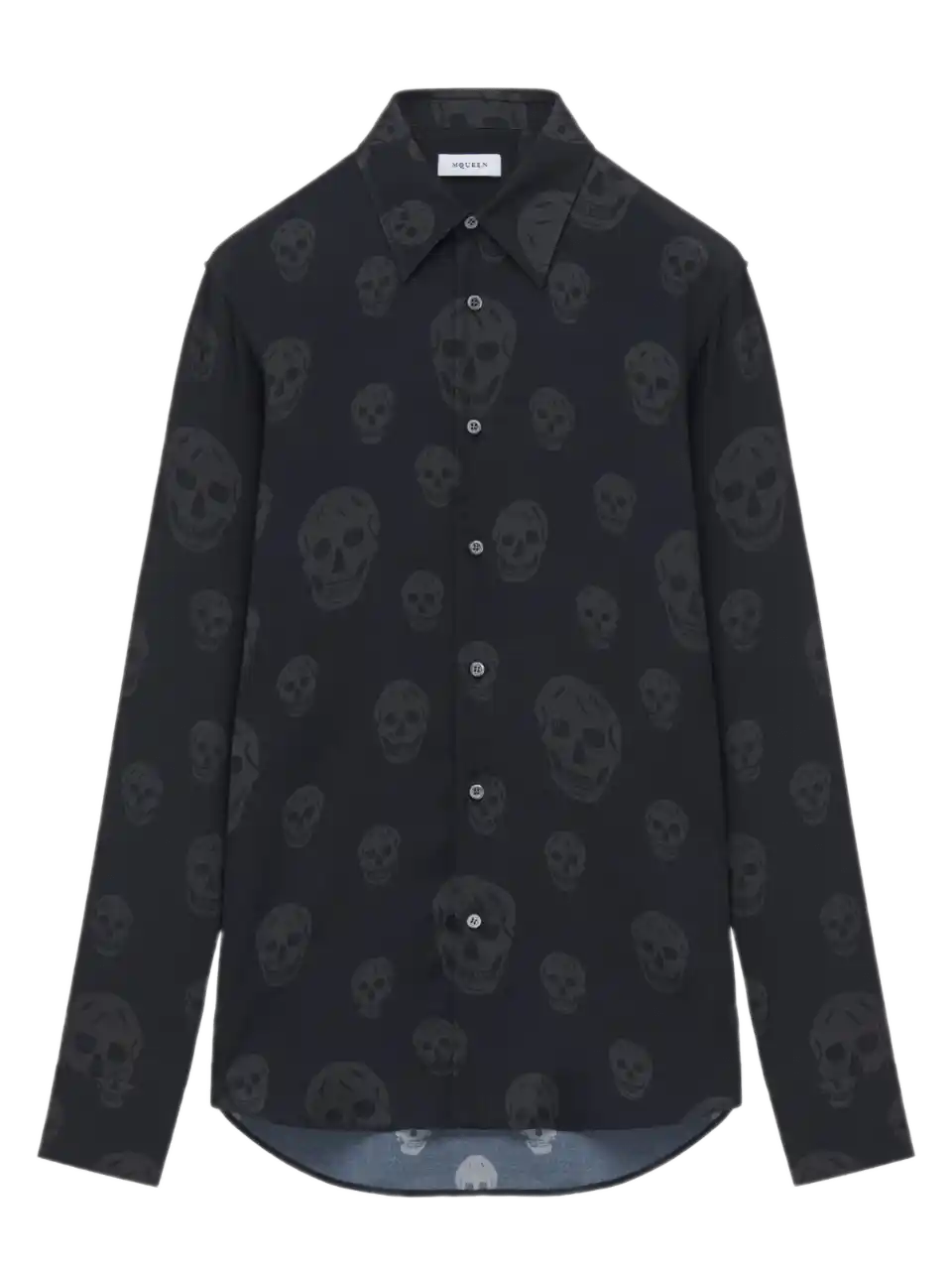 McQueen Skull Print Shirt - Black