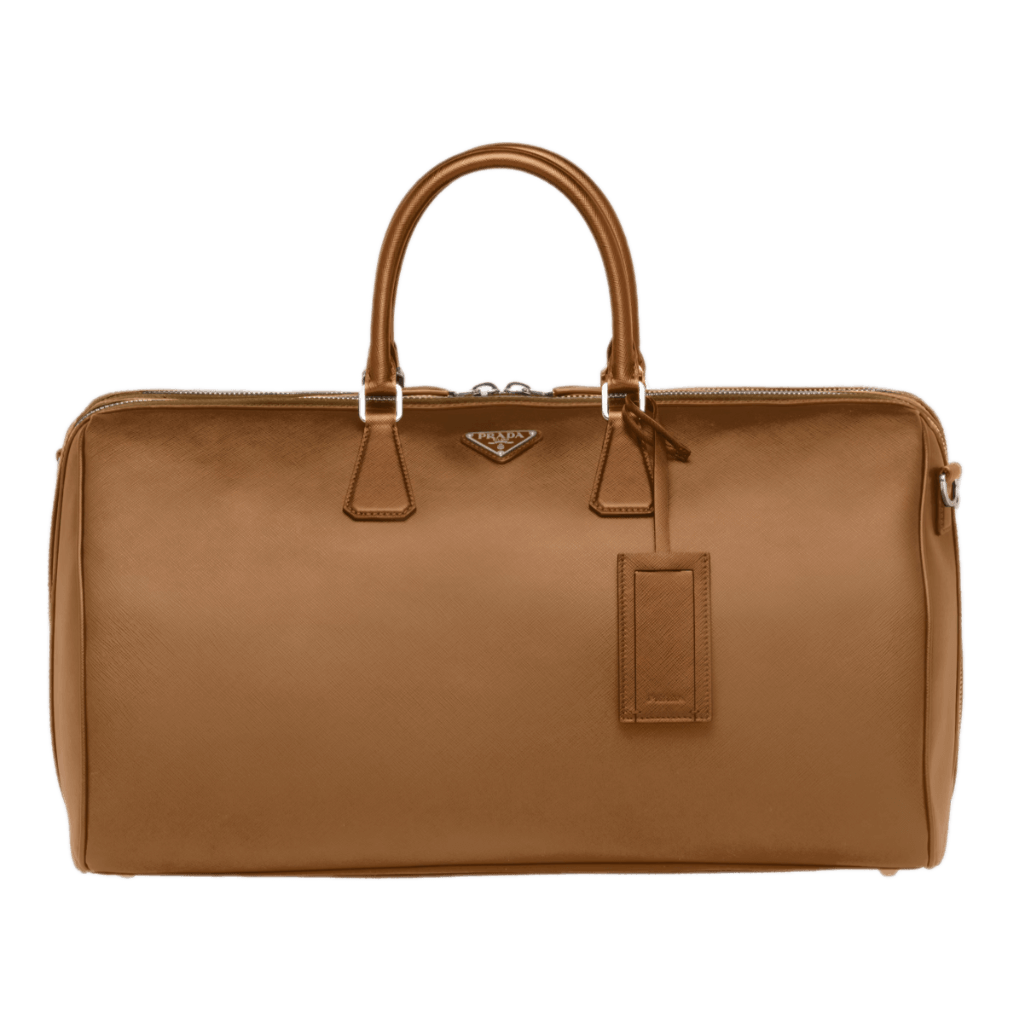 Prada Saffiano Leather Travel Bag - Cinnamon