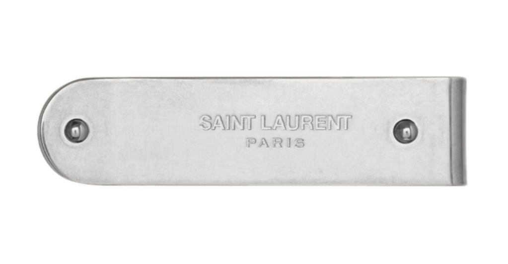 Saint Laurent ID Money Clip In Metal