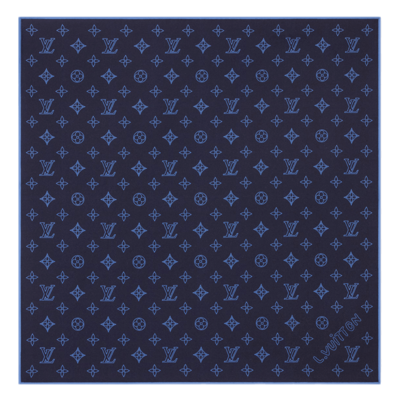 Louis Vuitton Monogram Blast Pocket Square - Navy