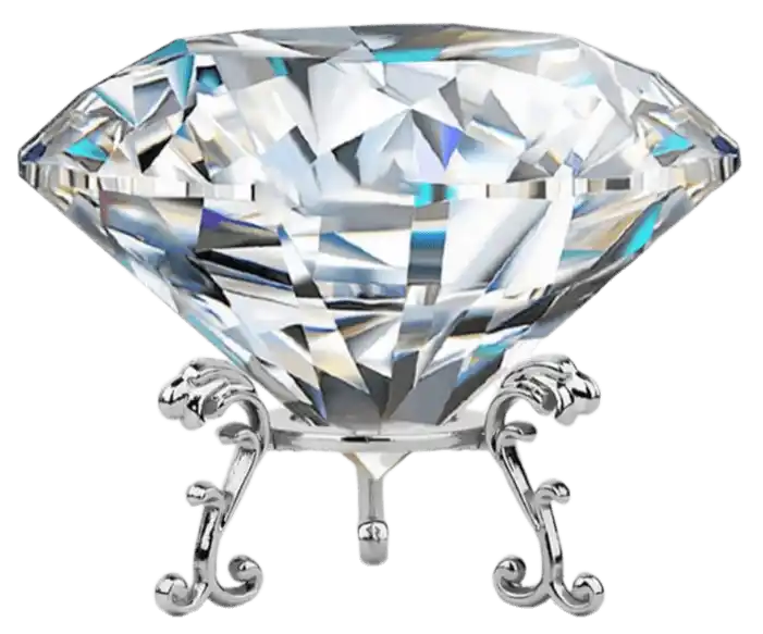 Large Crystal Diamond Paperweight