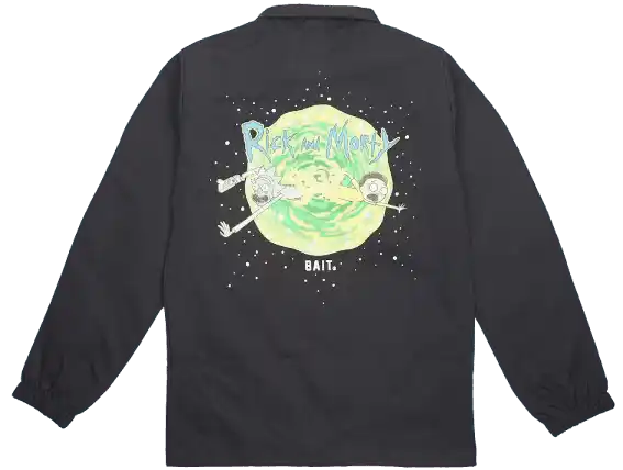 BAIT x Rick And Morty Portal Coaches Jacket - Black
