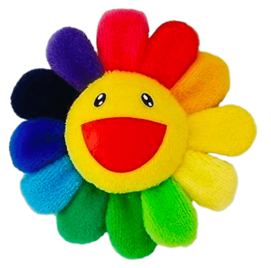Takashi Murakami Flower Plush 12-Inch - Rainbow/Yellow