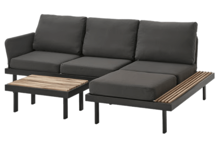 REVSKÄR 3-seat Conversation Set - Anthracite