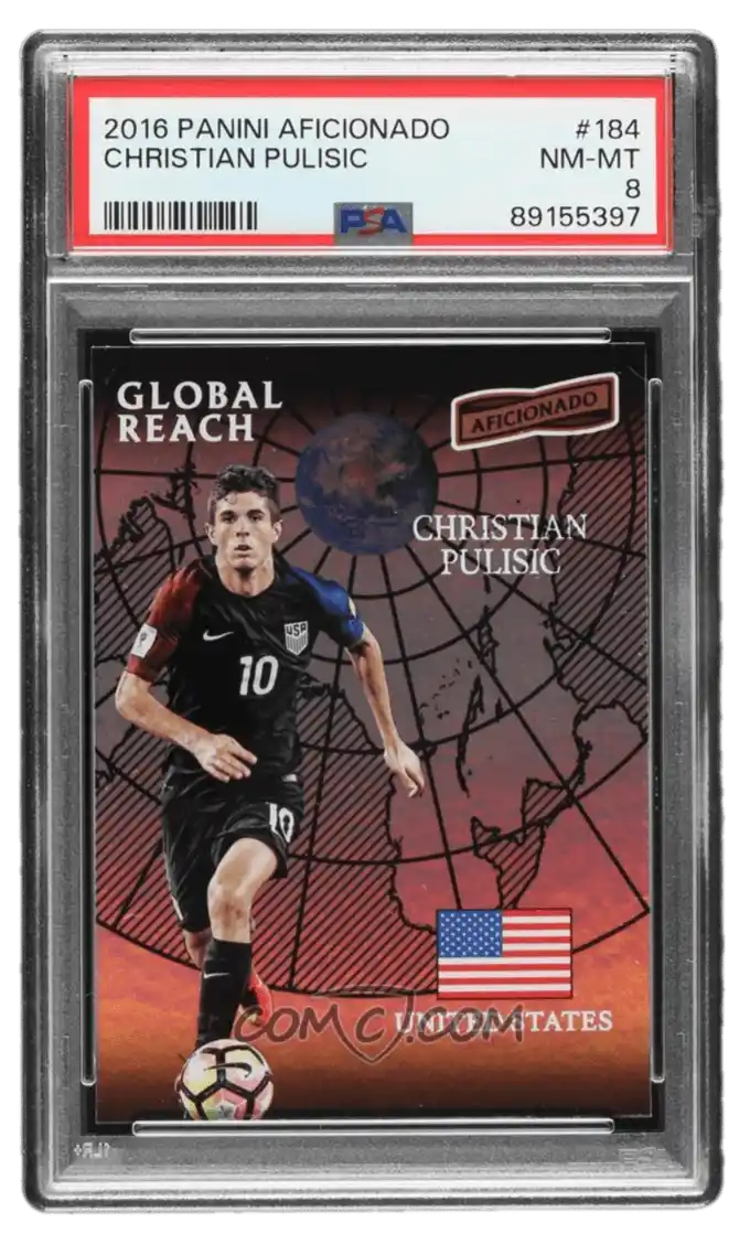 2016-17 Panini Aficionado - #184 - Global Reach - Christian Pulisic PSA 8
