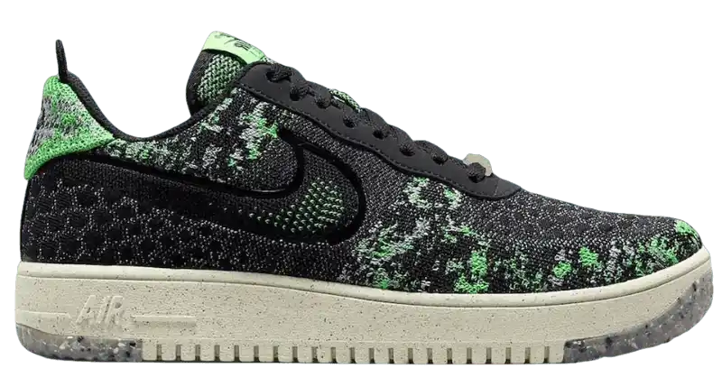 Nike Air Force 1 Low Crater Flyknit - Black Volt
