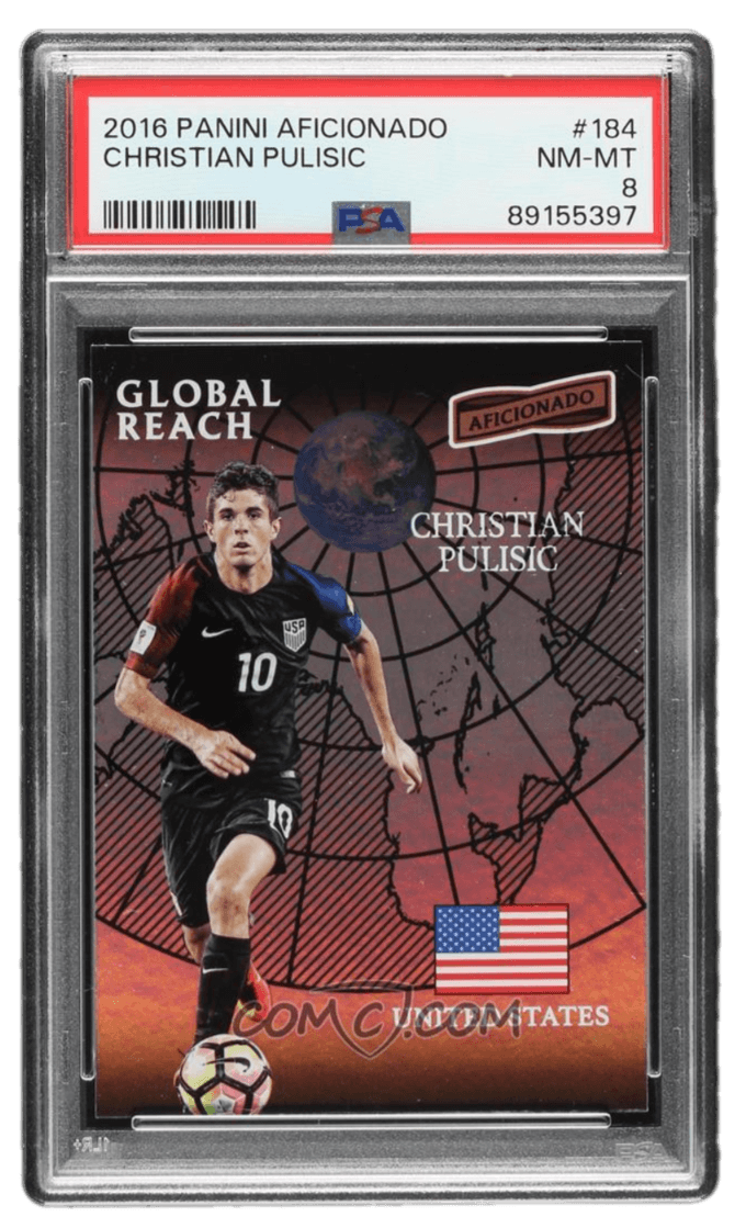 2016-17 Panini Aficionado - #184 - Global Reach - Christian Pulisic PSA 8