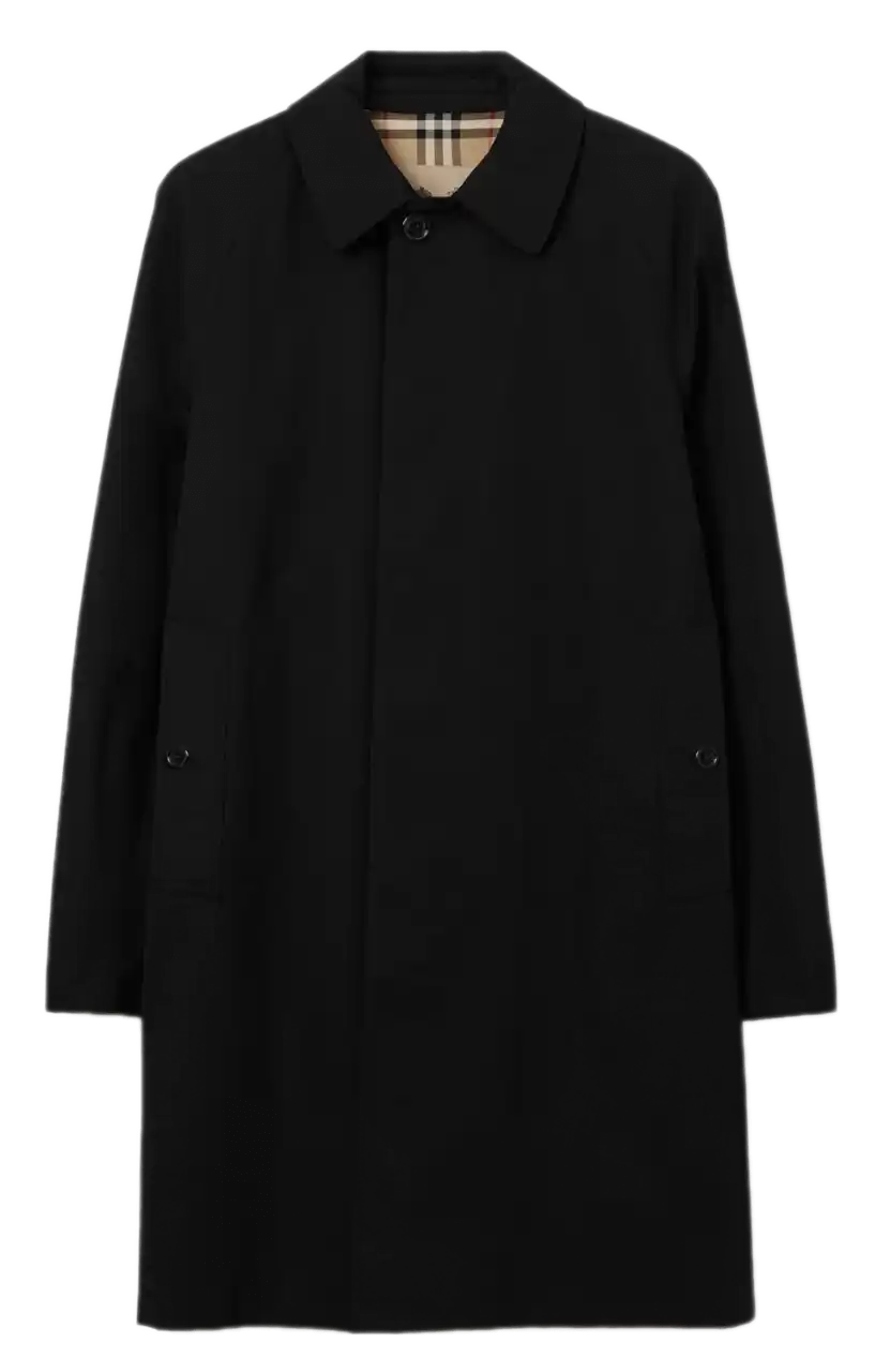 Burberry Mid-length Camden Heritage Car Coat - Black