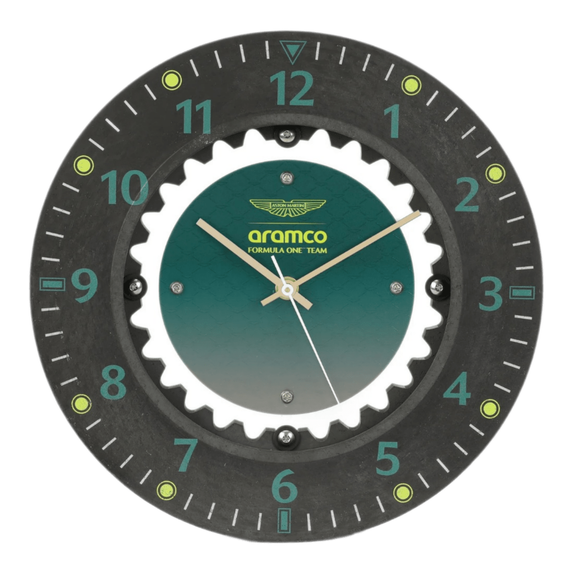 Aston Martin Aramco F1 Team Brake Disc Bell Clock