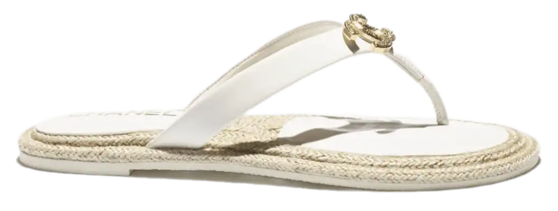 Chanel Thongs Sandal - White