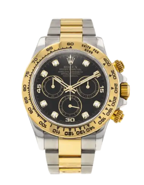 Rolex Daytona Black Diamond Dial - 40mm, Steel & Yellow Gold (2016)