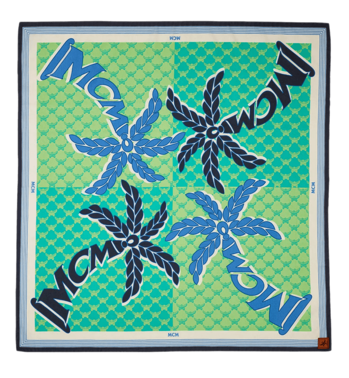 MCM Palm Monogram Bandana Scarf