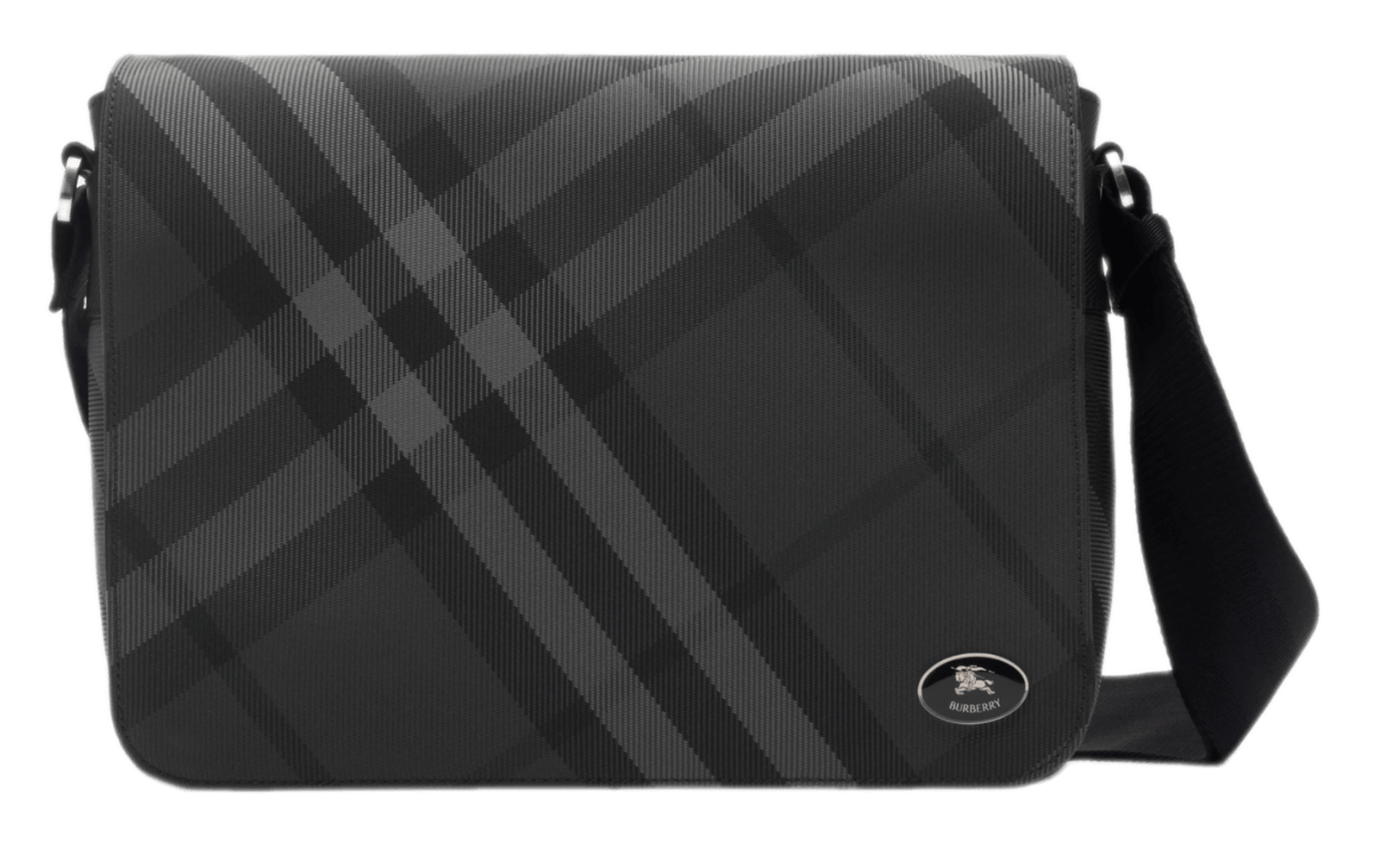 Burberry Grid Messenger Bag - Charcoal